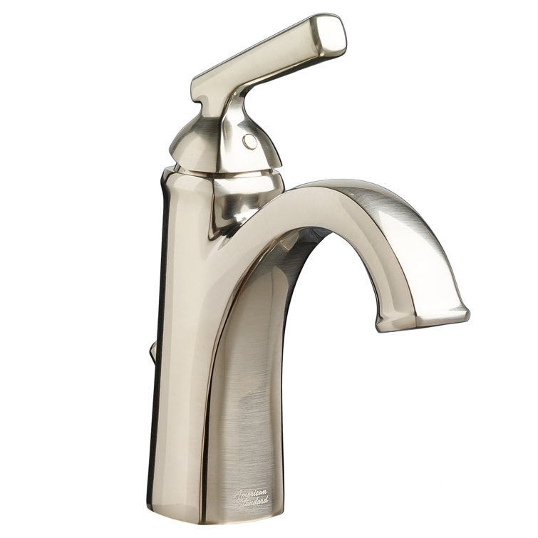 Brushed Nickel Single Handle Bathroom Faucet with Drain Assembly