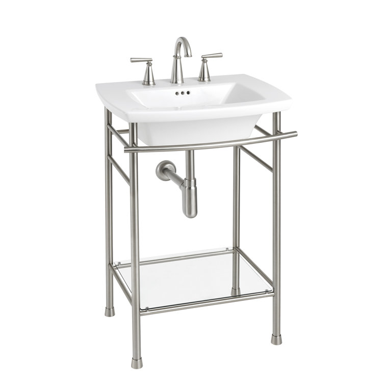 Brushed Nickel 2-Handle Widespread Bathroom Faucet with Drain Assembly