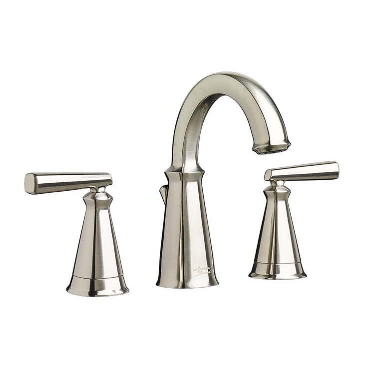 Brushed Nickel 2-Handle Widespread Bathroom Faucet with Drain Assembly