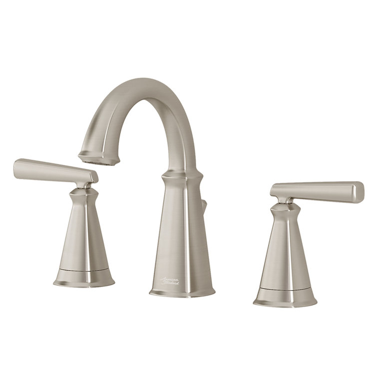 Brushed Nickel 2-Handle Widespread Bathroom Faucet with Drain Assembly