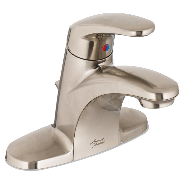 Polished Chrome Single-Handle Centerset Bathroom Faucet with Drain