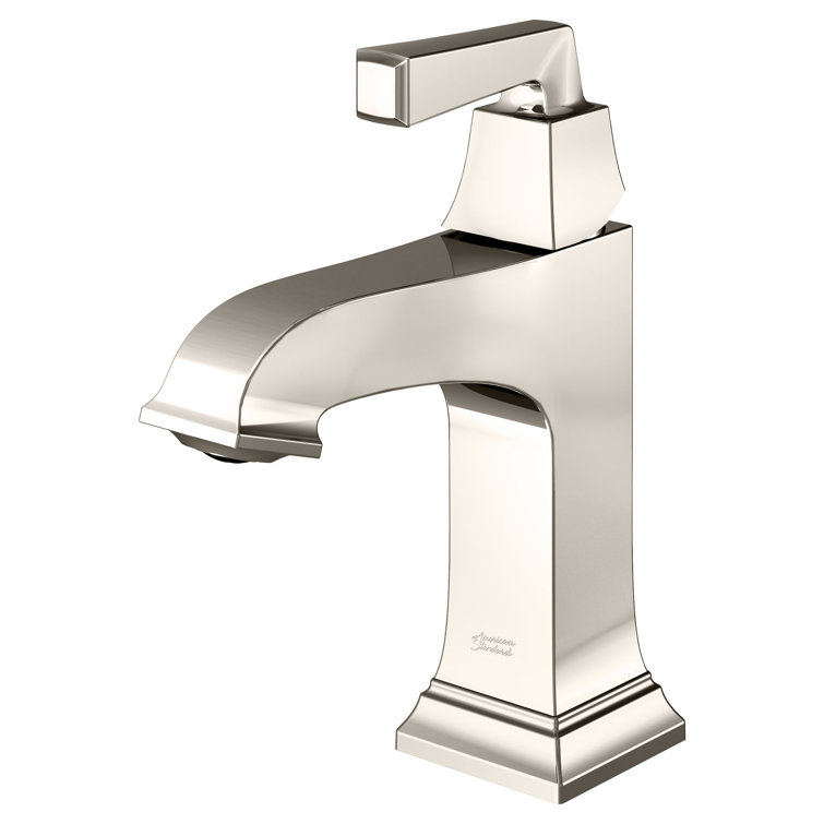 Polished Nickel Single-Handle Bathroom Faucet with Drain Assembly