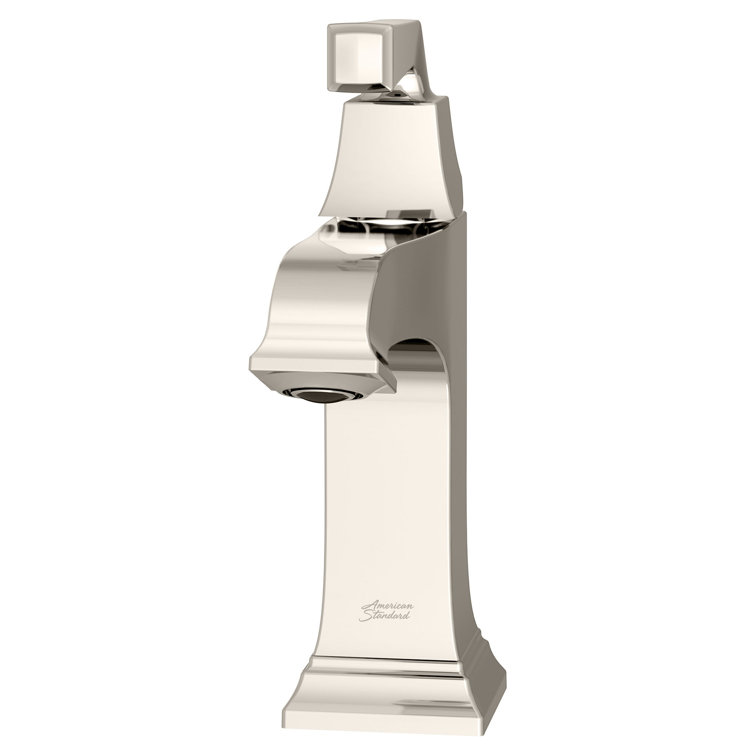 Polished Nickel Single-Handle Bathroom Faucet with Drain Assembly