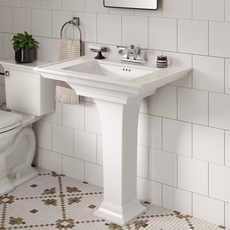 Polished Chrome Brass 2-Handle Bathroom Sink Faucet with Drain