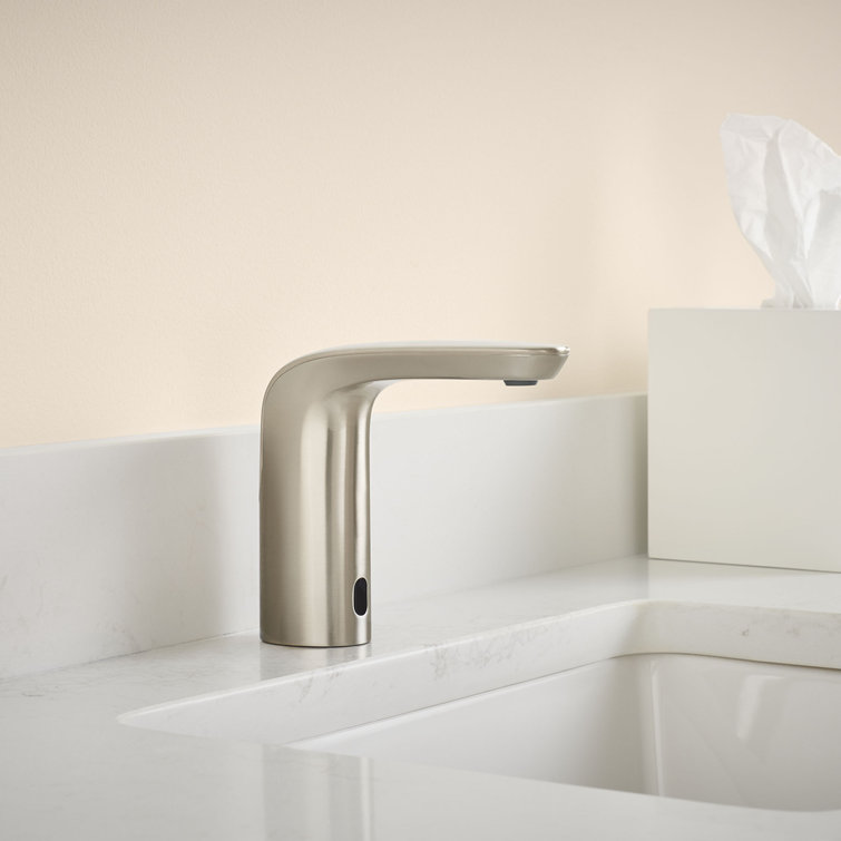 Brushed Nickel Touchless Single-Handle Bathroom Faucet