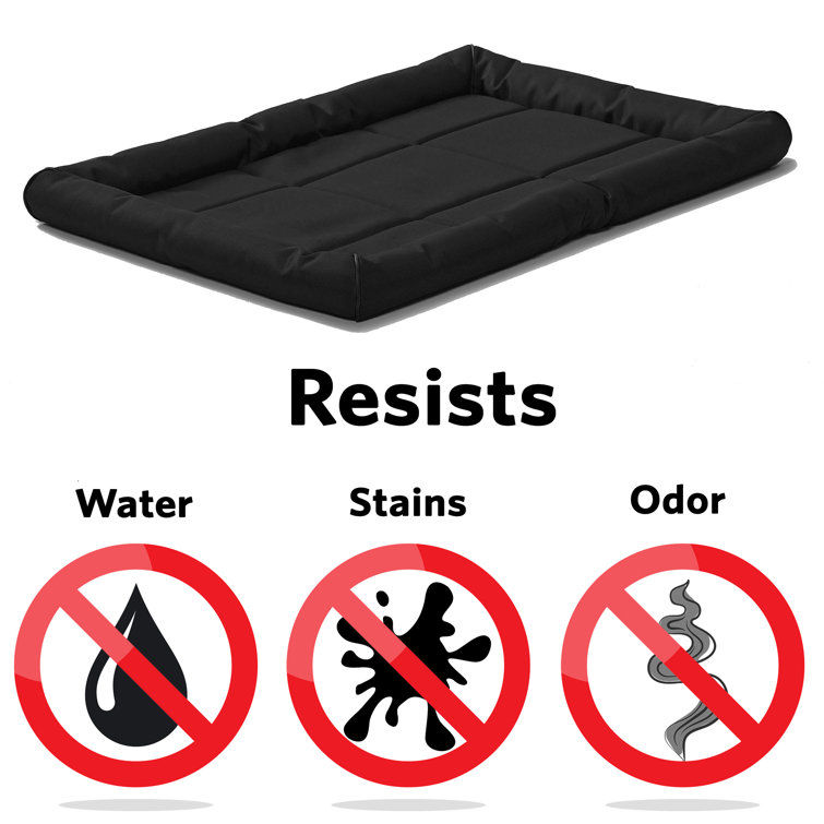 Maxx Ultra-Rugged Black Polyester Pet Bed for Crates