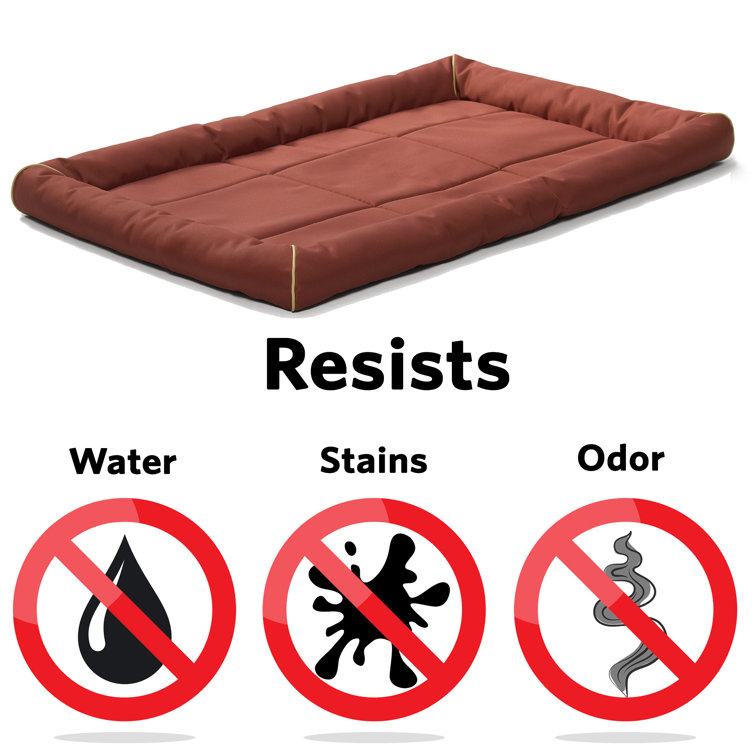 Extra Large Brick Red Polyester Ultra-Durable Dog Bed