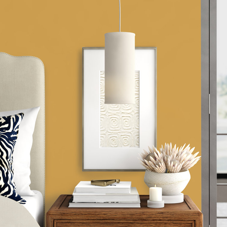Elena Mini Painted White Glass Incandescent Pendant Light