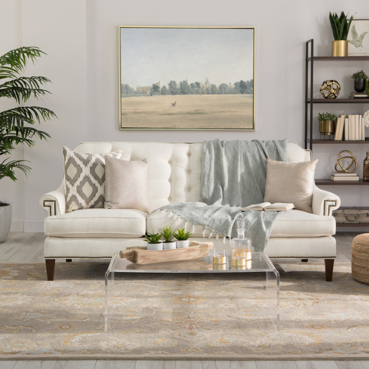 Elegant Gray Tufted Wool 9' x 12' Handmade Area Rug