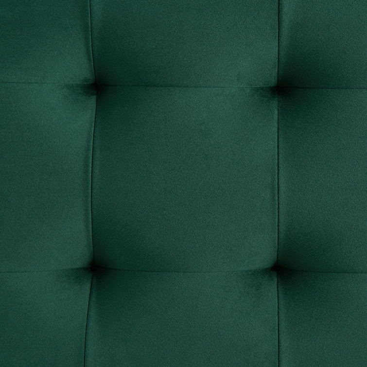 Evergreen Tufted Velvet 52" Storage Ottoman with Wooden Legs