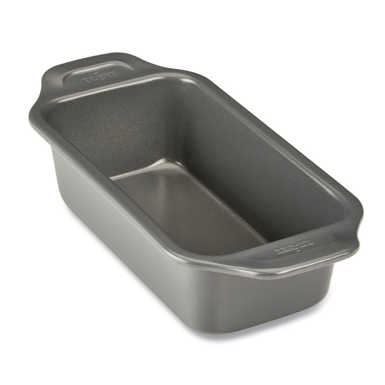 Gray Aluminum Non-Stick Loaf Pan with Oversized Handles