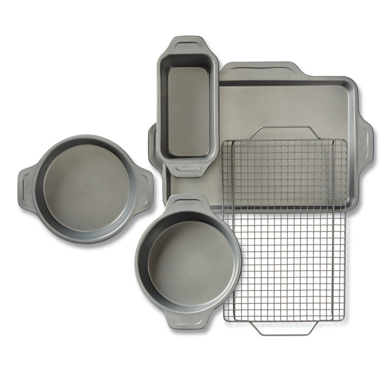 Gray Aluminized Steel Nonstick 5-Piece Bakeware Set