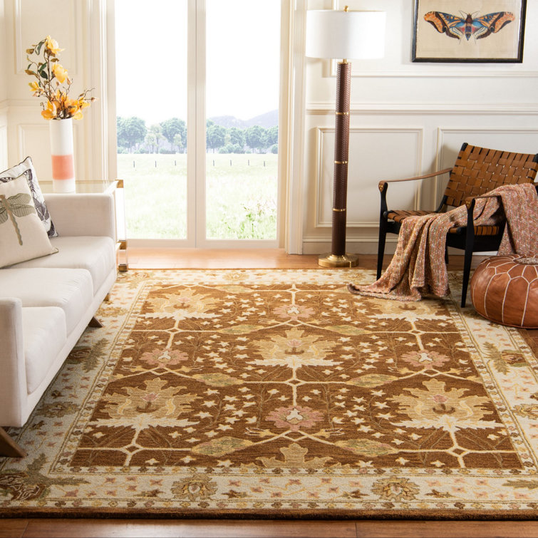 Antiquity Hand Tufted Brown and Beige Wool Area Rug