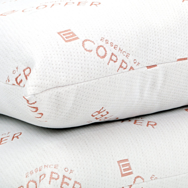 Essence of Copper Infused Hypoallergenic Medium Pillows, Set of 2
