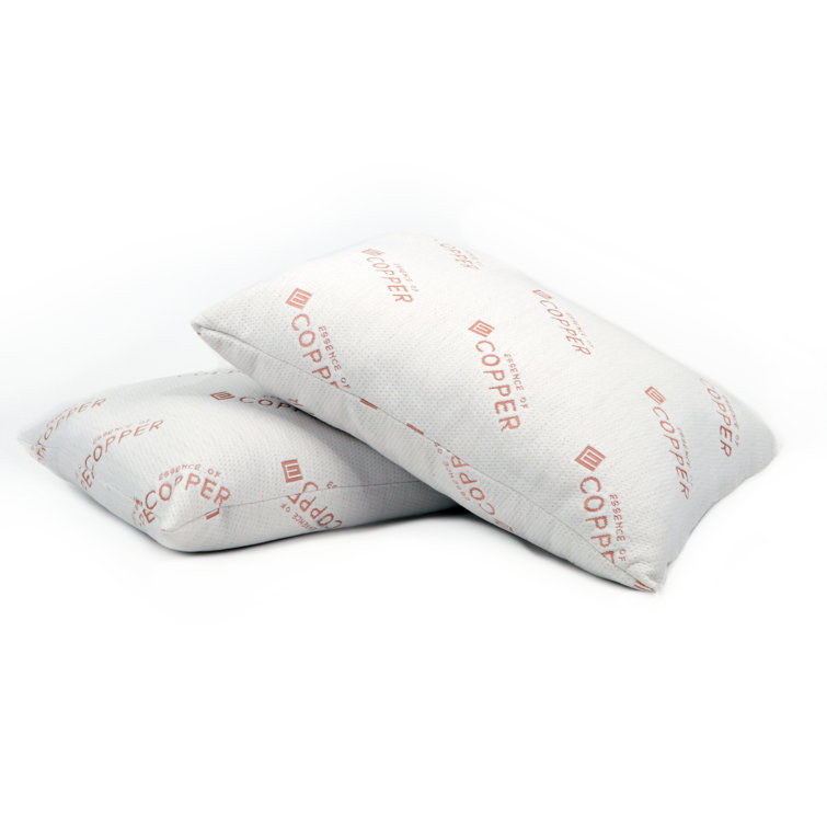 Essence of Copper Infused Hypoallergenic Medium Pillows, Set of 2