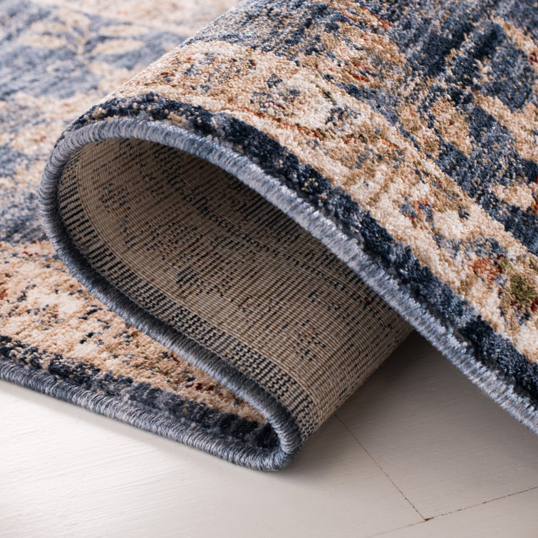 Celia Hand-Knotted Blue Synthetic Runner Rug 2'-2" x 10'