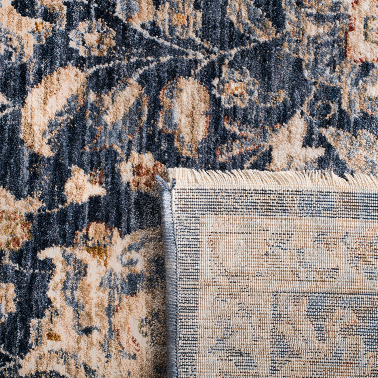 Celia Hand-Knotted Blue Synthetic Runner Rug 2'-2" x 10'