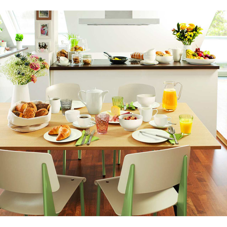 White Porcelain 16-Piece Dinnerware Set, Service for 4