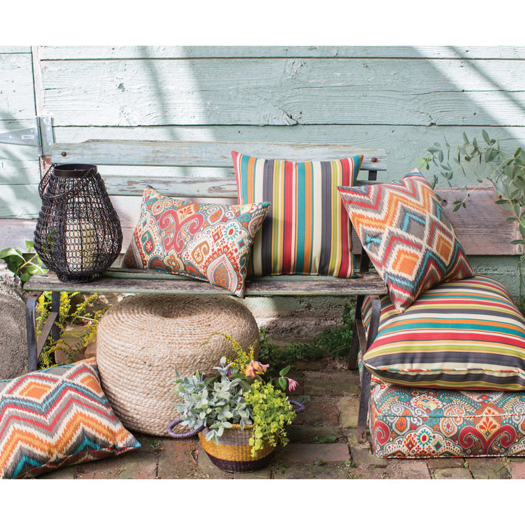 Surreal Multicolor 17" Square Outdoor Throw Pillow Set