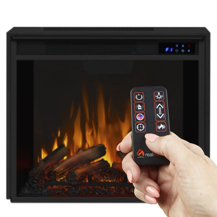 Hollis 32" Black Electric Fireplace with Mantel