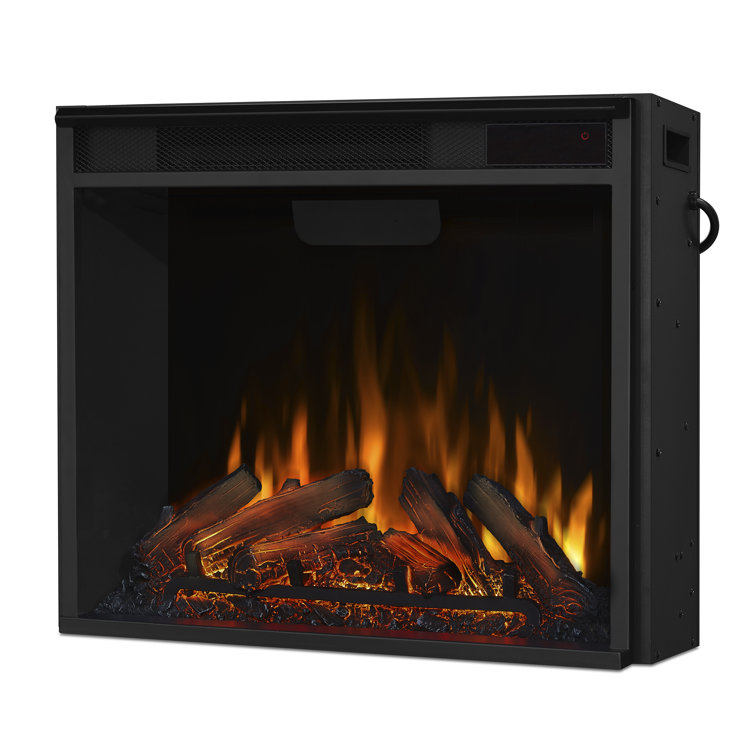 Hollis 32" Black Electric Fireplace with Mantel