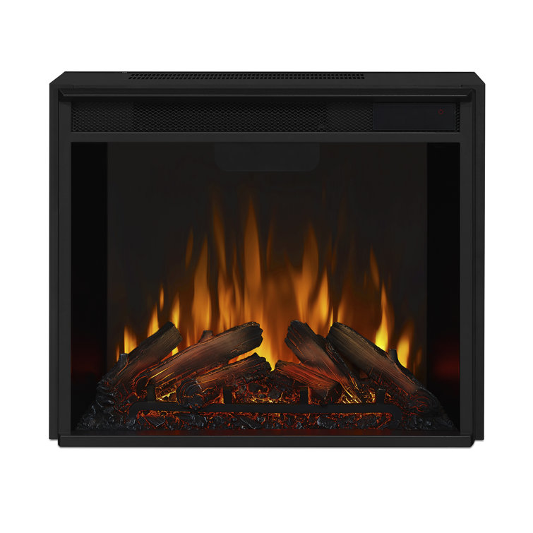 Compact Black Electric Fireplace Heater with Mantel