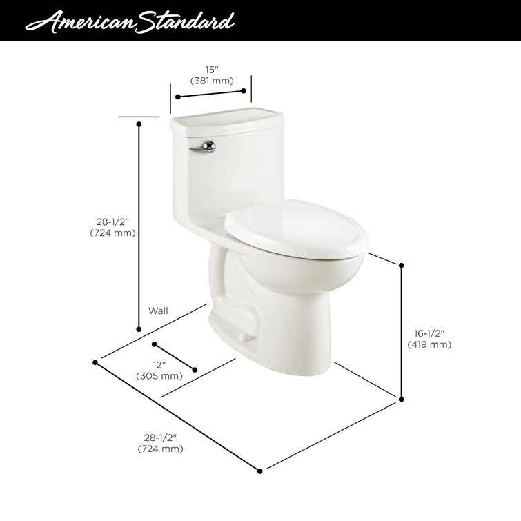 White Elongated High Efficiency One-Piece Toilet with Slow-Close Seat