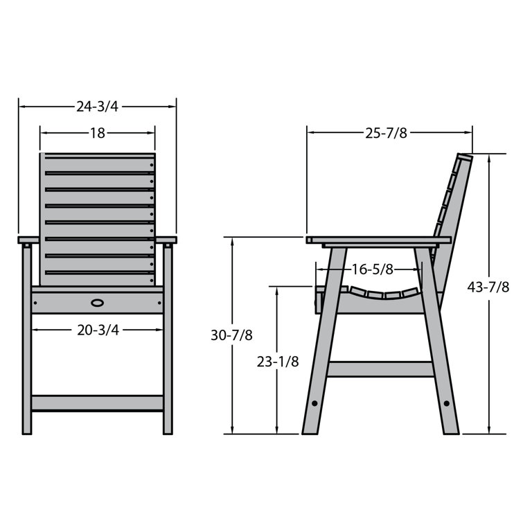 Highwood Weatherly Contemporary Black Counter-Height Dining Chair