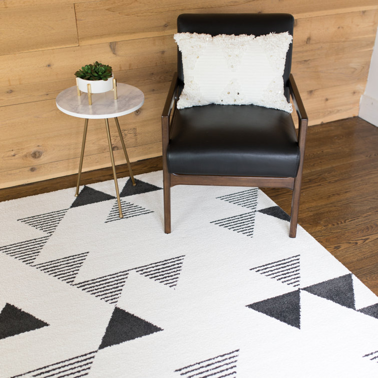 Luxe Soft Spot White Synthetic 9' x 12' Kids' Rug