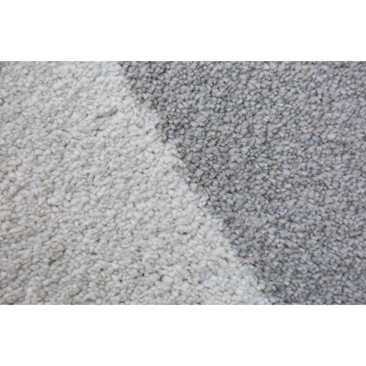 Gray Geometric Kids' 5' x 7' Microfiber Area Rug