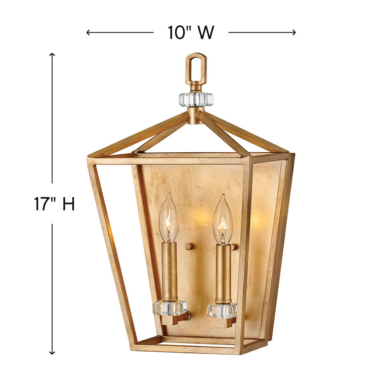 Distressed Brass 4-Light Open Frame Cage Chandelier
