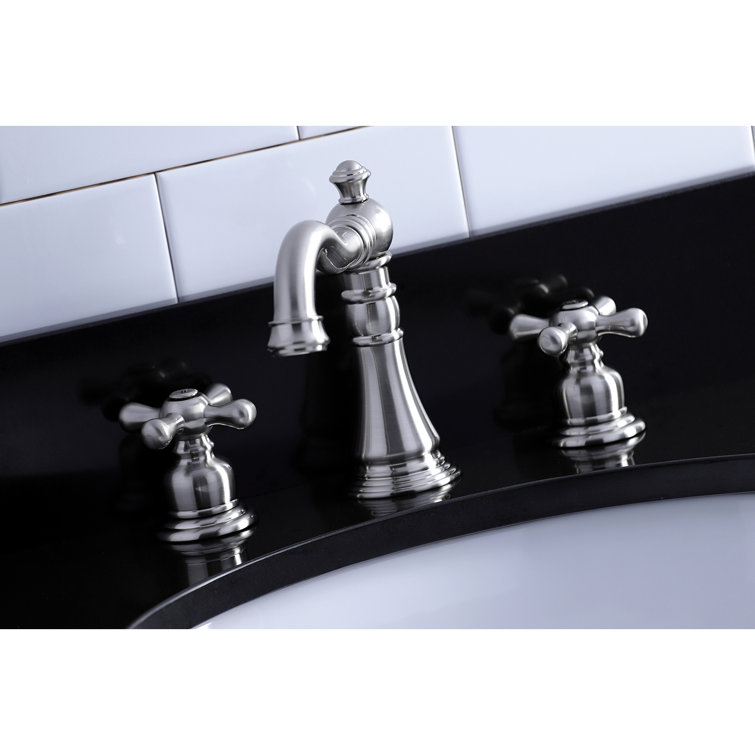 Brushed Nickel Traditional Victorian Widespread Bathroom Faucet