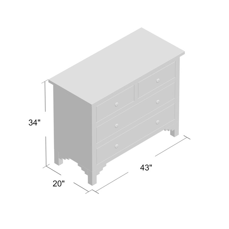 Gray and Beige Bone Inlay Coastal Accent Chest