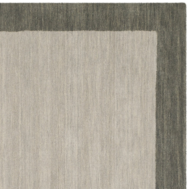 Handmade Gray Wool Rectangular Area Rug 27'' x 144''