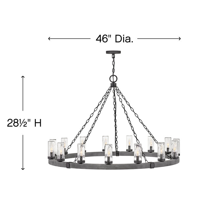 Sawyer Aged Zinc 1-Light LED Outdoor Lantern with Distressed Black Accents
