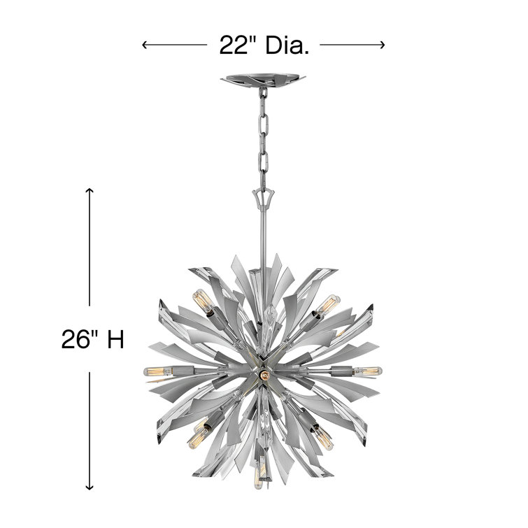 Vida 13-Light Glacial Sputnik Sphere Chandelier