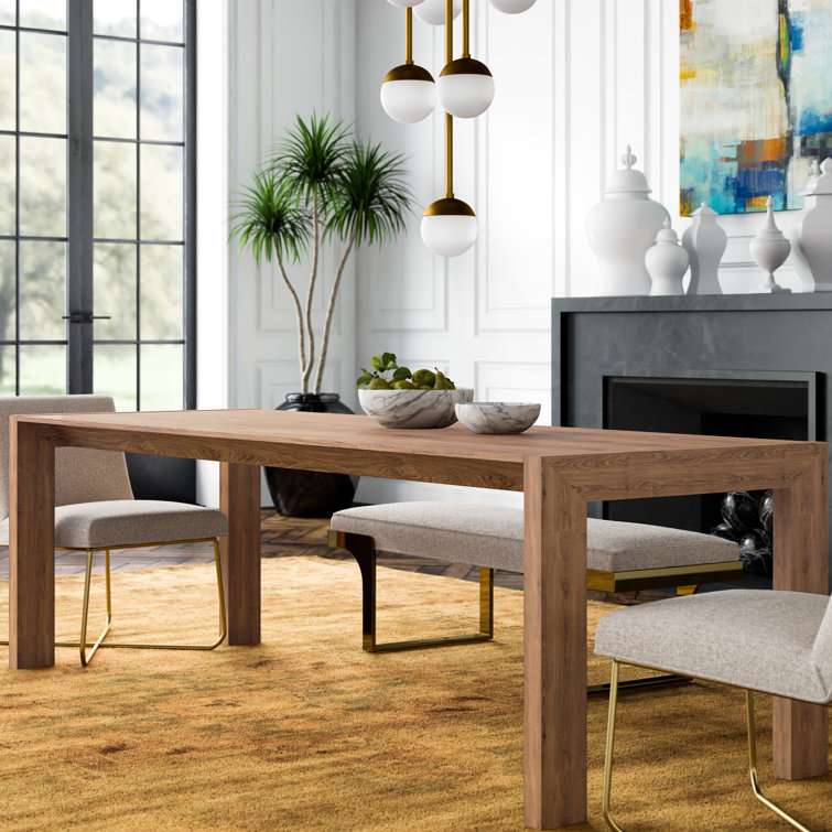Rustic Broad Solid Walnut Extendable Dining Table 33" W x 76" L