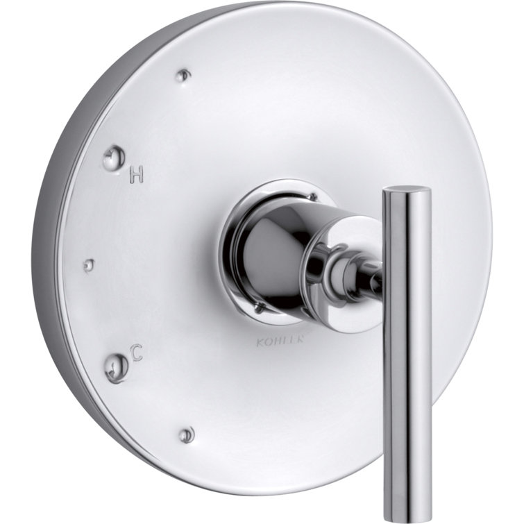 Polished Chrome Lever Shower Valve Trim with Handle