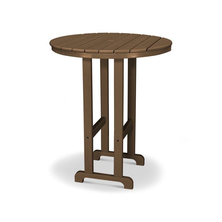 Black 36" Round All-Weather Bar Table