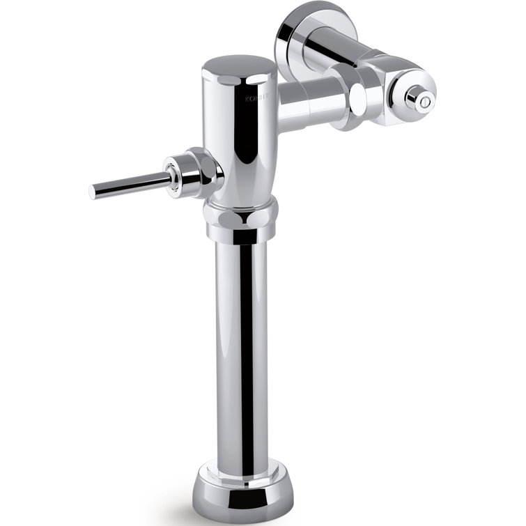 Polished Chrome Brass Manual Flushometer Valve for Toilets