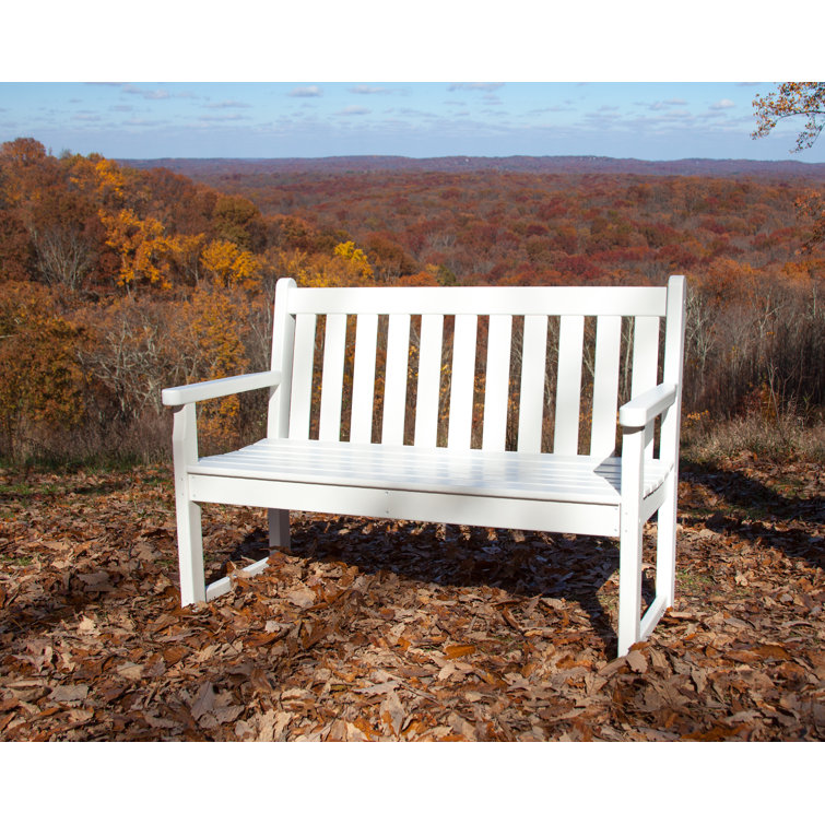 White Polywood Traditional Outdoor Garden Bench