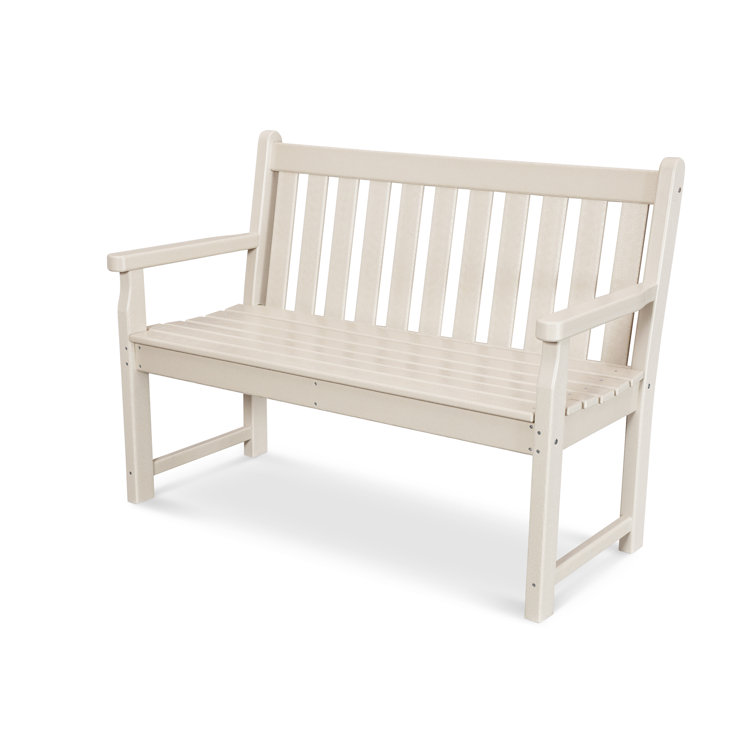 White Polywood Traditional Outdoor Garden Bench