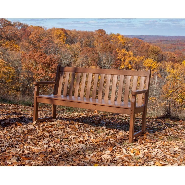 Teak 48" Recycled Plastic Traditional Garden Bench