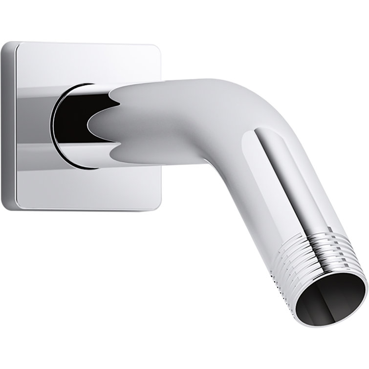 Polished Chrome Modern Wall-Mounted Shower Arm