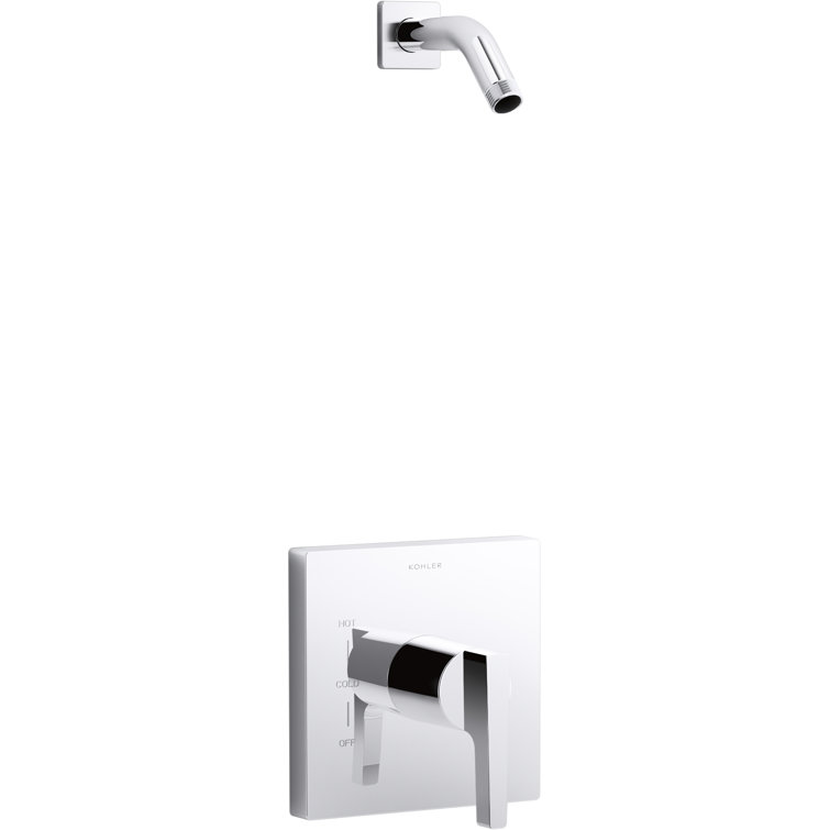 Honesty Square Chrome Shower Valve Trim with Lever Handle