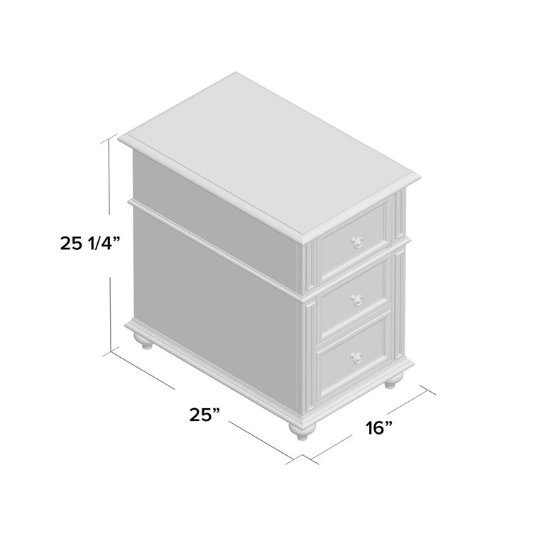 Mahogany 3-Drawer Traditional Rectangular Accent Chest
