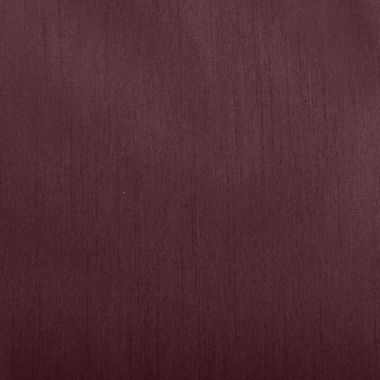 Bordeaux Red Faux Silk Blackout Back Tab Curtain Panel