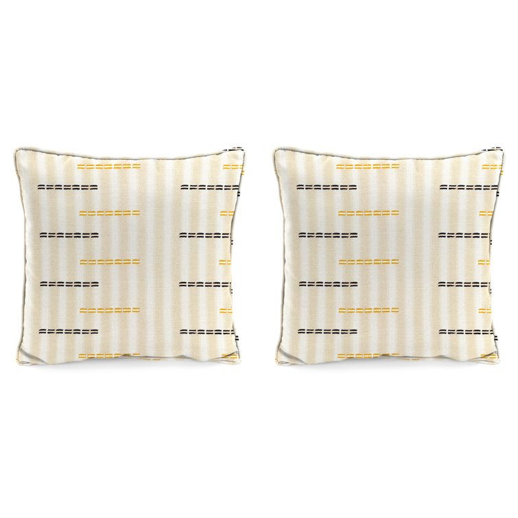 Veranda Hunter Green 18" Square Outdoor Throw Pillow Set