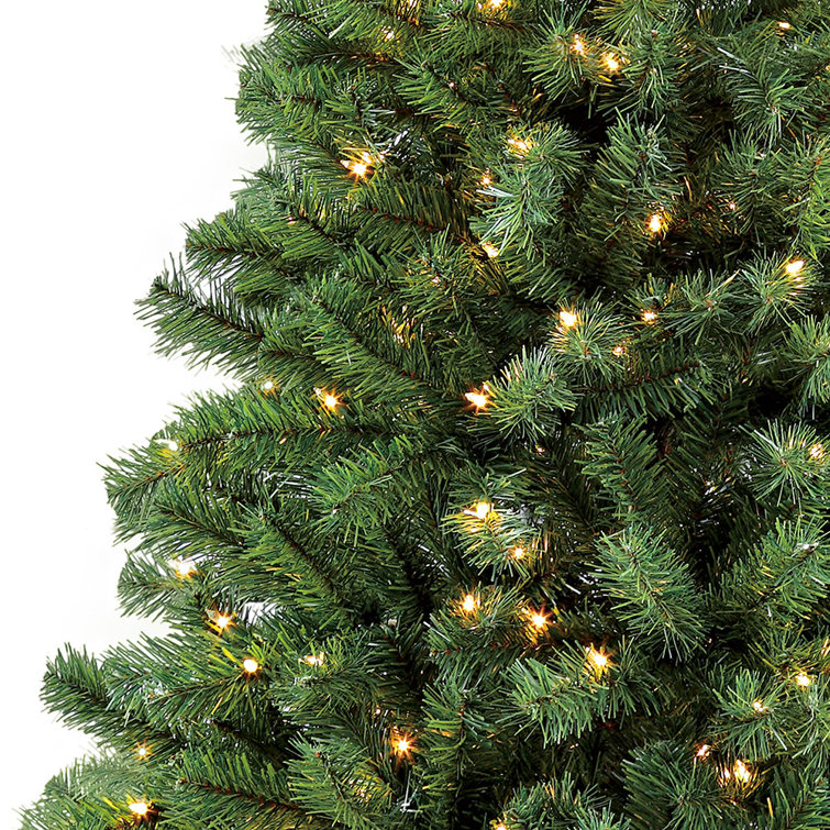 7.5' Green Artificial Fir Christmas Tree with Warm Lights