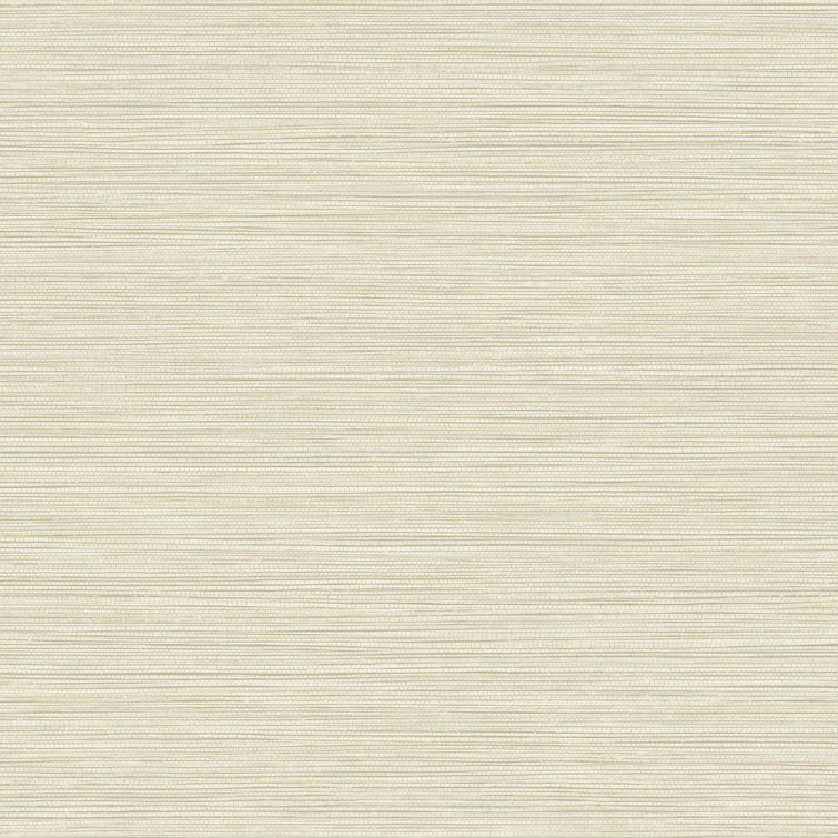 Alabaster Embossed Grasscloth 3D Vinyl Wallpaper Roll